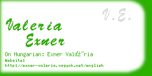 valeria exner business card